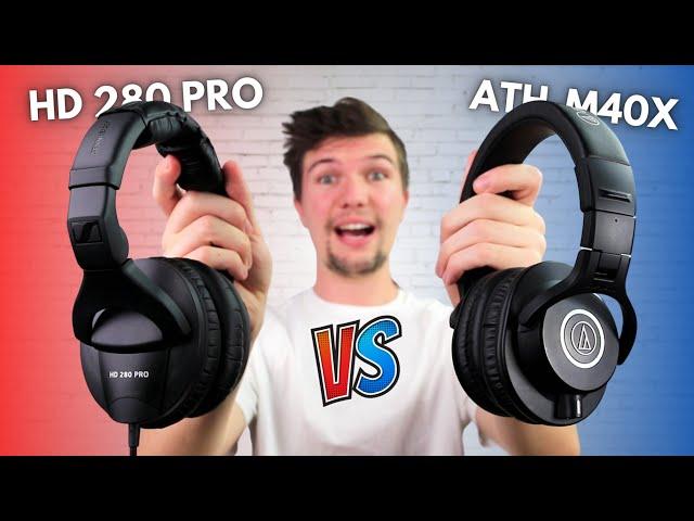 Best Headphones Under $100!!! - Audio Technica ATH-M40X vs. Sennheiser HD 280 Pro