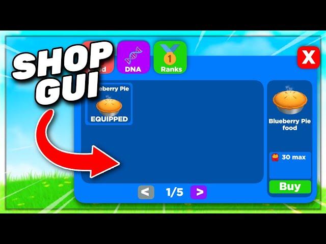 Creating the Shop GUI! Roblox Studio Simulator Guide Episode 4