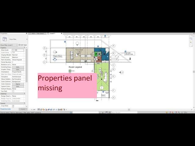 Project browser / Properties Panel missing in Revit