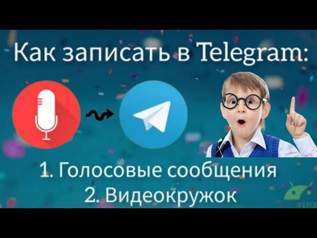 Как отправить голосовое в Telegram | Как отправить видеосообщение в телеграмм