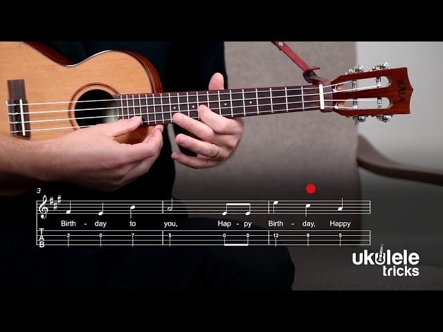 "Happy Birthday" on #Ukulele | Easy One-String Fingerpicking Play-Along