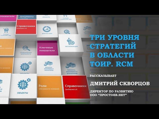 Простоев.НЕТ. Три уровня стратегий в области ТОиР. RCM. Управление надежностью