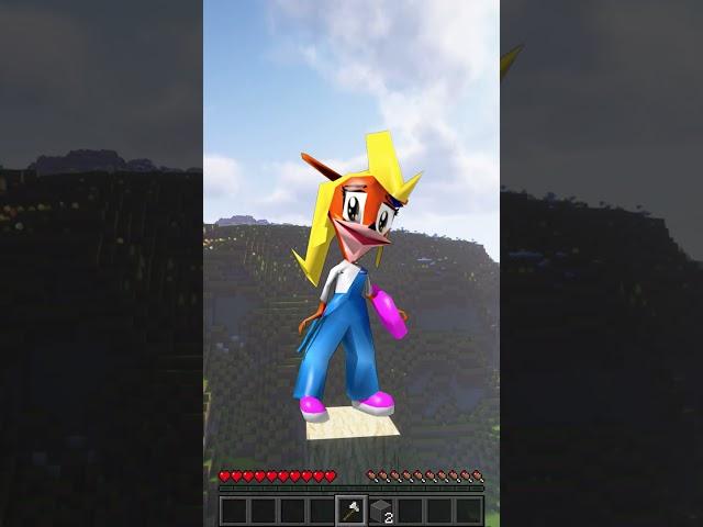 Crash BandicootVS Coco Bandicoot in Minecraft #shorts #minecraft