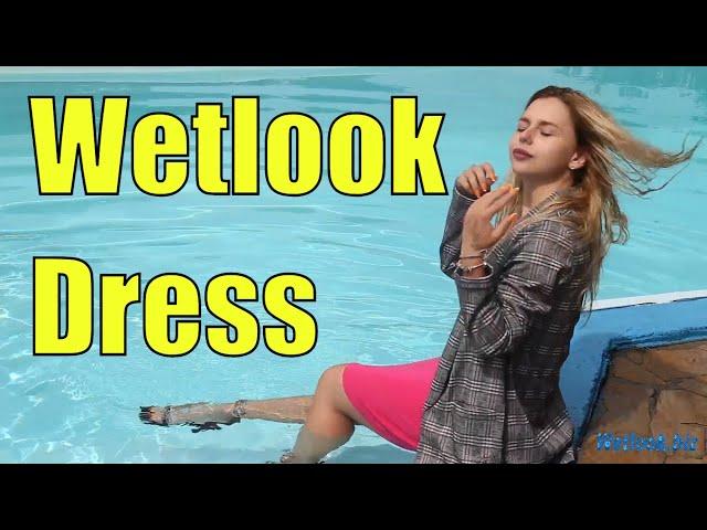 Wetlook girl Pink Dress | Wetlook Dress | Wetlook Heels