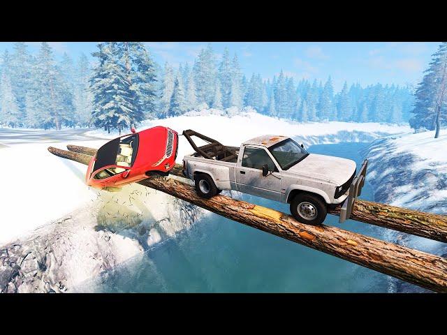 Cars vs Log Bridge | BeamNG.Drive #5