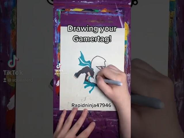 Rapid Ninja Gamertag Time Lapse Drawing