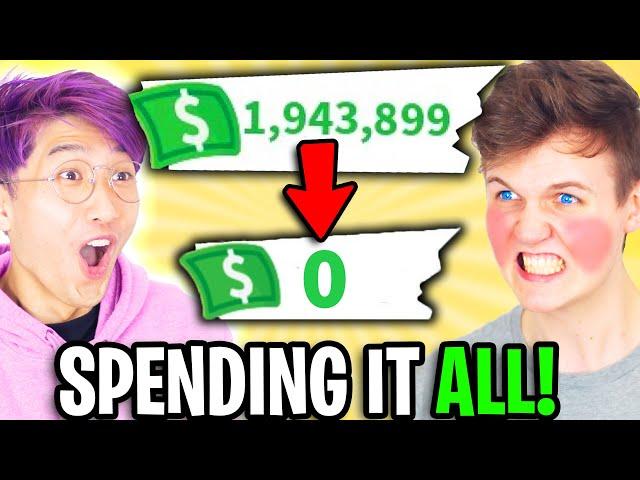 Can We SPEND ALL OUR MONEY In ADOPT ME!? ($20,000 BUCKS SPENT!)