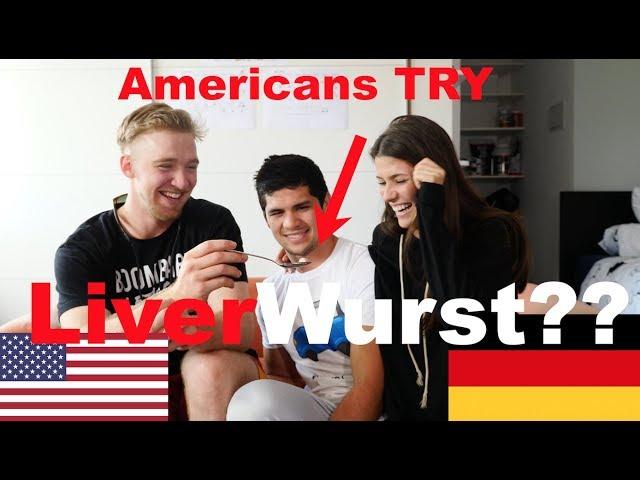 AMERICANS REACT to GERMAN LEBERWURST!!