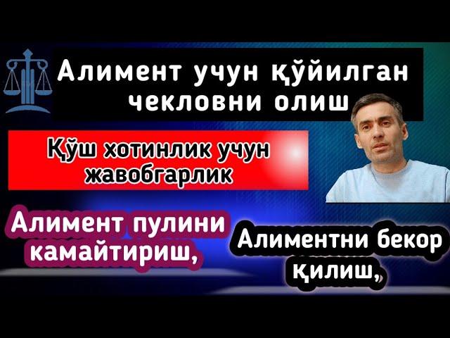 Алимент пулини камайтириш,   Алиментни бекор қилиш,  Алимент учун қўйилган чекловни олиб ташлаш,