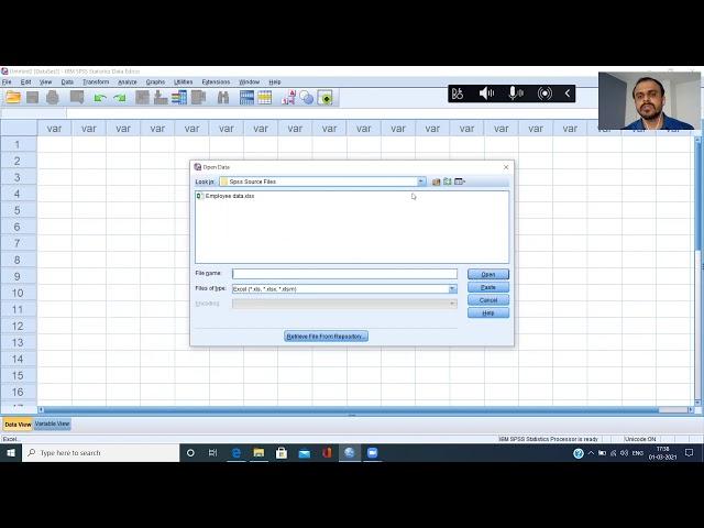 Step by step procedure to Import an Excel File in SPSS