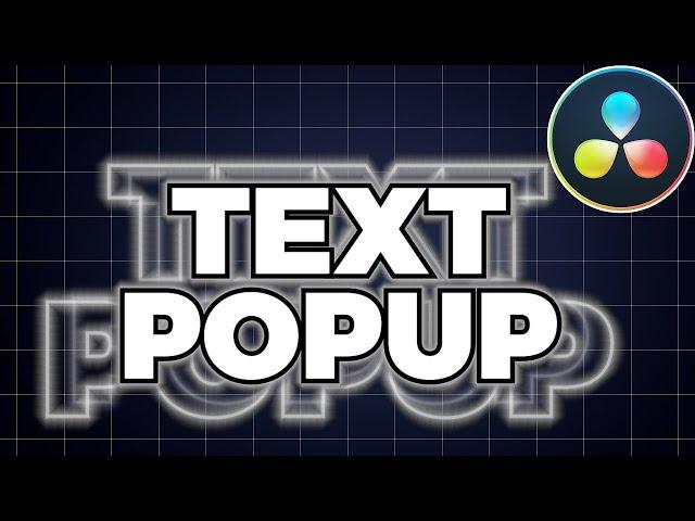 How To Add POPUP TEXT In Davinci Resolve