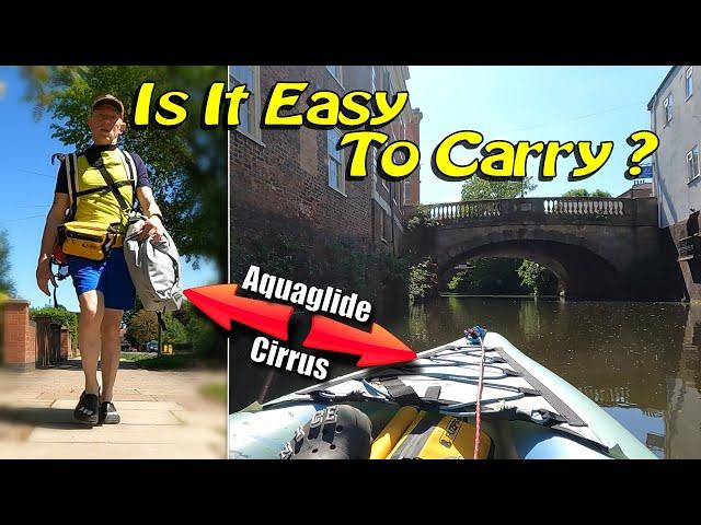 The Lightest, Portable Inflatable Kayak | Carry to The River Foss York | Aquaglide Cirrus