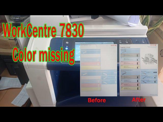 Xerox WorkCente 7830 Color missing fix