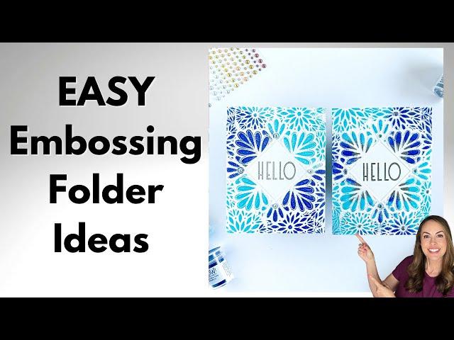 3D Embossing Folder NO COLOR Technique for Cardmaking