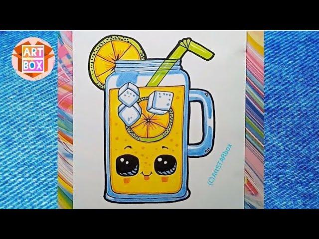 Как нарисовать КОКТЕЙЛЬ со льдом шаг за шагомHow to draw COCKTAIL easy step by step #draw