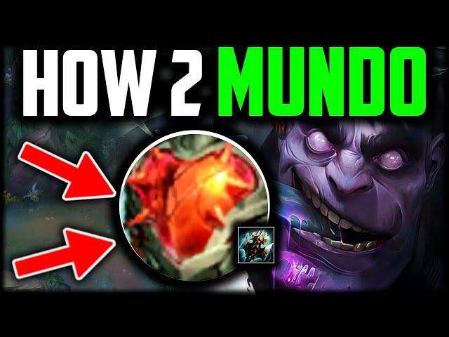 DR.MUNDO IS NO JOKE... How to Dr.Mundo & CARRY for Beginners(Best Build/Runes) Mundo Guide Season 14