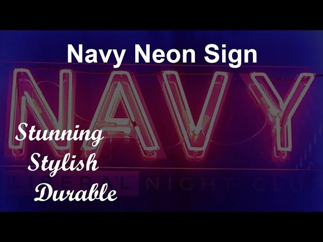 Navy Neon Sign | Affordable Neon Sign For Your Decorations | Get Yours Today!