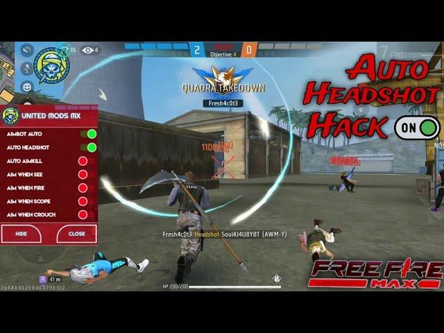 Free Fire MAX Auto Headshot Hack Gameplay CS Rank | Free Fire Mod Menu Hack 