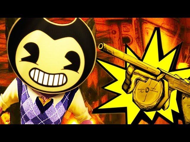 БЕНДИ-СОСЕД VS АВТОМАТ ТОМПСОНА! ПАСХАЛКИ БЕНДИ! [Bendy And The Ink Machine + Hello Neighbor]