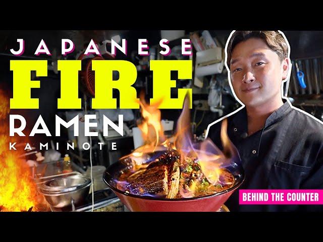 Behind the Counter at a Japanese Fire Ramen Shop in Tokyo