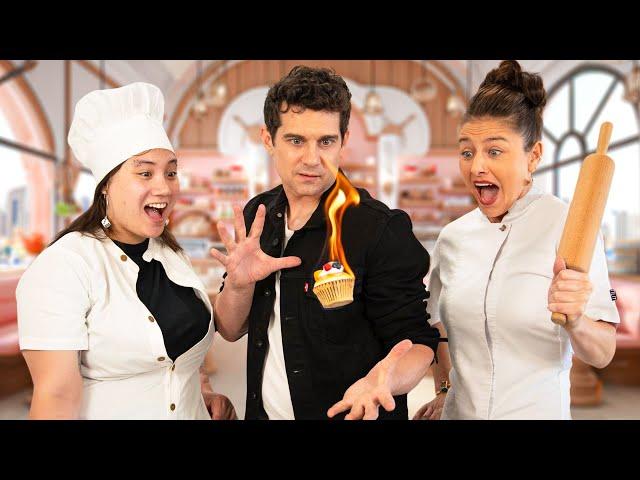 MAGICIAN shocks PASTRY CHEFS