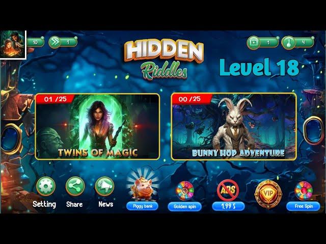 Escape Room Hidden Riddles Twins Of Magic Level 18. Walkthrough Solution