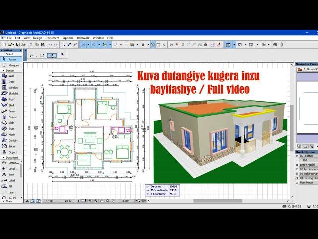 ARCHICAD - VIDEO YOSE IKUBIYEMO BYOSE /  ARCHICAD FULL PROJECT TUTORIAL FROM BEGINNING TO THE END