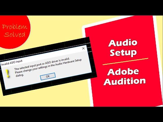 Quick Tip: Setup a Microphone in Adobe Audition | The audio input is not activated