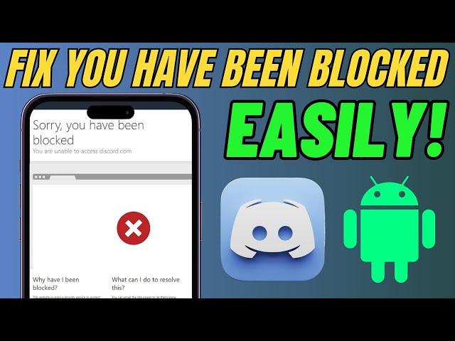 How To Fix Discord Sorry You Have Been Blocked Error Message (2024)