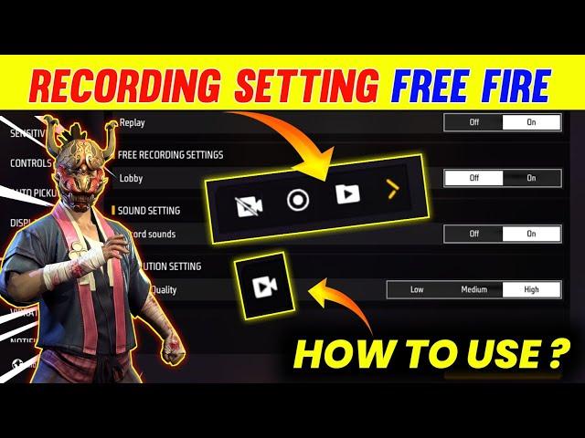 Free Fire Recording Setting | How To Record Free Fire Gameplay