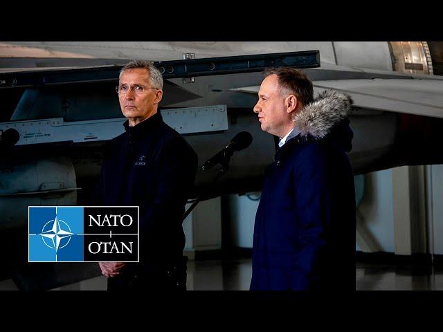 NATO Secretary General with the President of Poland  Andrzej Duda, 1 MAR 2022