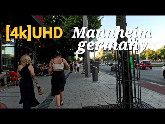 4k]  Mannheim germany        walking Tour beautiful