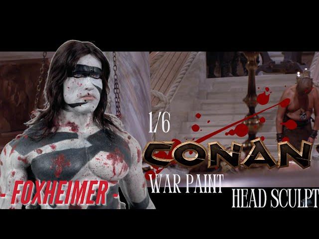 1/6 Scale Custom Head Sculpt Conan the Barbarian war paint 4 arnold schwarzenegger Action SOLD