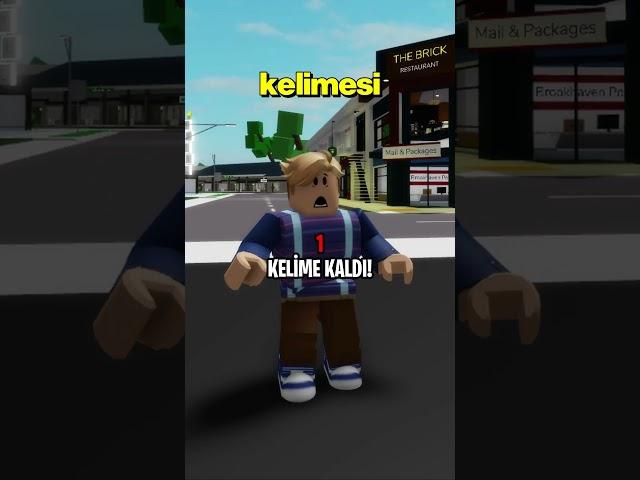 Roblox'ta Herkesin Sayılı Kelime Hakkı Var!  #shorts