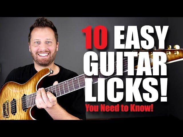 10 EASY GUITAR LICKS Every Guitarist Should Know!