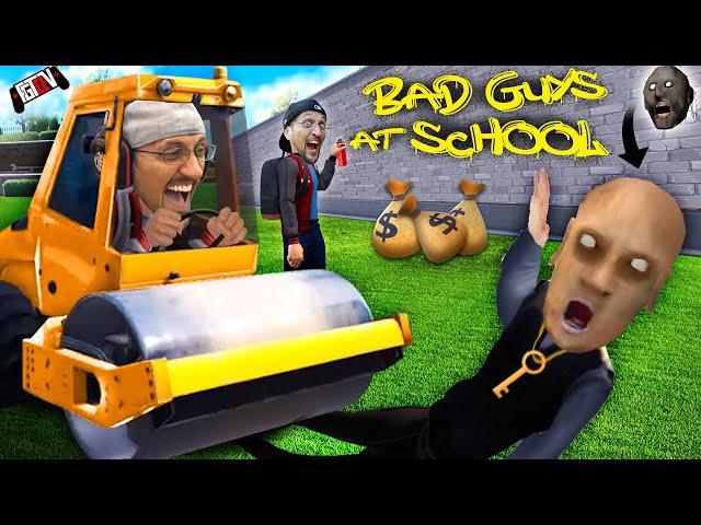 GET RICH for being a BAD GUY At SCHOOL!  FGTeeV classmates with Grandpa from Granny (Funny Game)