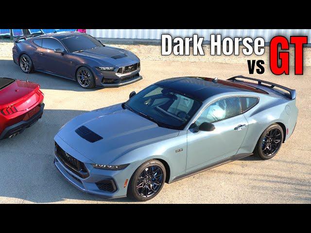 What is the difference between the 2024 Ford Mustang GT and Dark Horse?