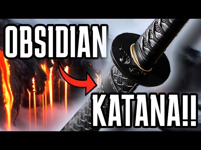 We Made a BEAUTIFUL Obsidian Katana!!