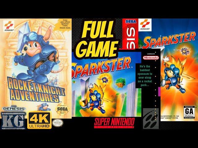 Rocket Knight / Sparkster TRILOGY [GEN/SNES] Gameplay Walkthrough FULL GAME [4K60ᶠᵖˢ]