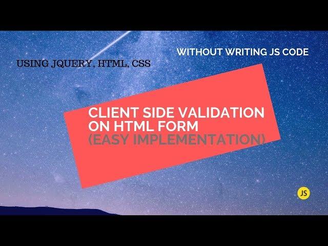 CODING TUTORIAL: JQUERY FORM VALIDATION