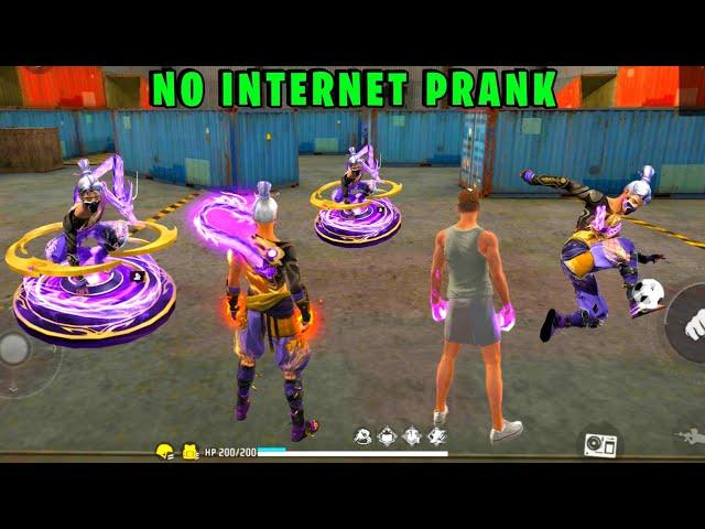 No Internet Prank | New Mystic Aura Bundle | 999+ Prank in Lone Wolf | Garena Free Fire | Y GAMING