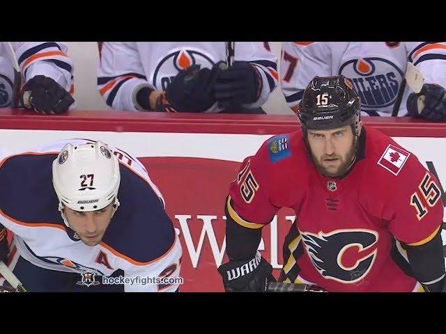 Milan Lucic vs Tanner Glass Mar 31, 2018