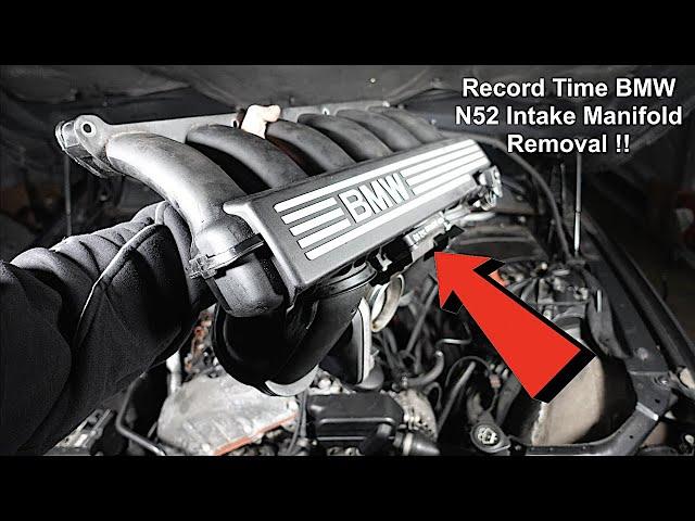 The Fastest BMW N51 N52 N53 Intake Manifold Removal In 7 Minutes !!