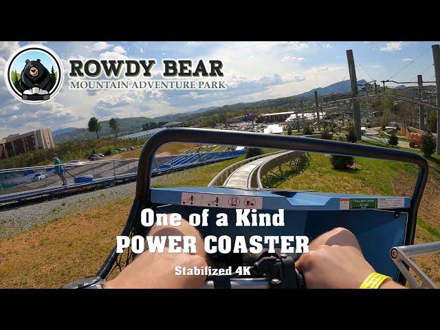 Rowdy Bear Power Coaster (Stabilized 4K POV) - Pigeon Forge