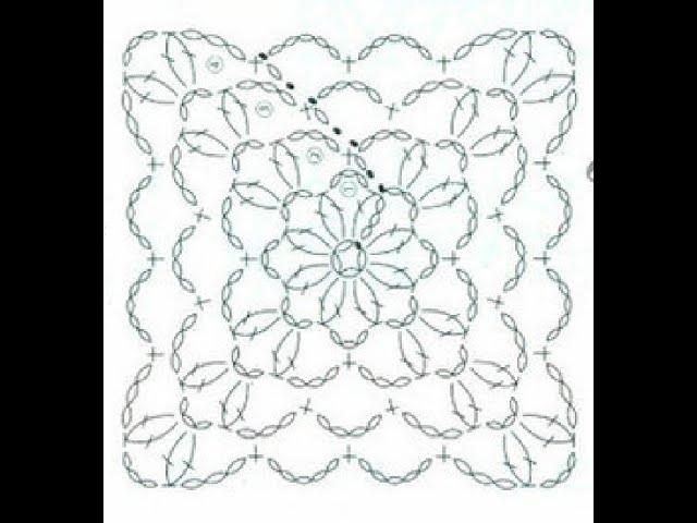 Квадрат крючком для начинающих* Square Crochet Motifs* Как вязать квадрат крючком МОТИВЫ  Урок 410