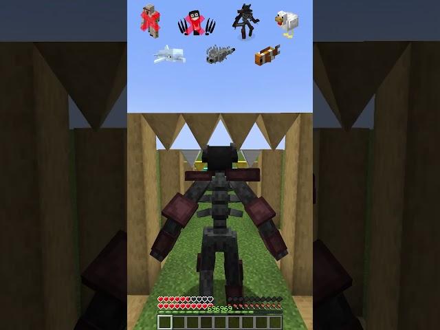 Under Spikes vs Trailing Mobs #shorts #meme #minecraft