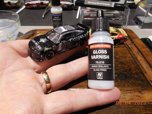 Vallejo Acrylic Gloss Varnish Paint Review on 1/64 NASCAR Customs