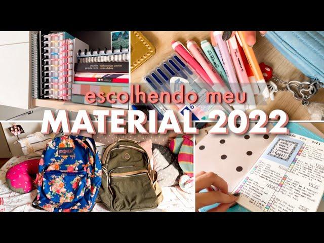 MEU MATERIAL ESCOLAR 2022 - Escolhi tudo com vocês (mochila, caderno, estojo...) || Ana Reis