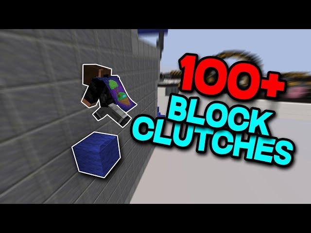 Bedwars block clutch montage (100+ Clutches)