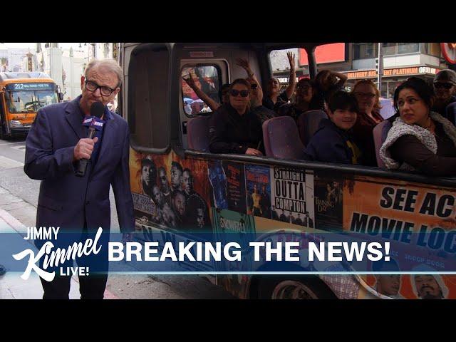 Pranking Unsuspecting Tourists with “Breaking News” on Hollywood Blvd